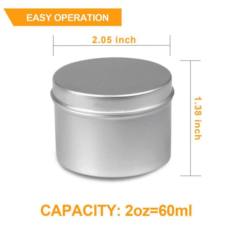 Latas de metal para velas DINGPAI 27 piezas 60 ml 2 oz con tapas