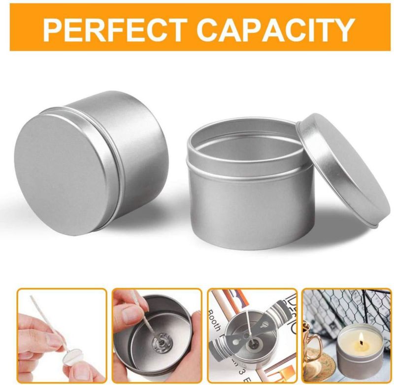 Latas de metal para velas DINGPAI 27 piezas 60 ml 2 oz con tapas