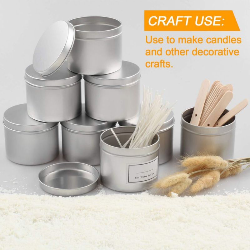 Latas de metal para velas DINGPAI 27 piezas 60 ml 2 oz con tapas