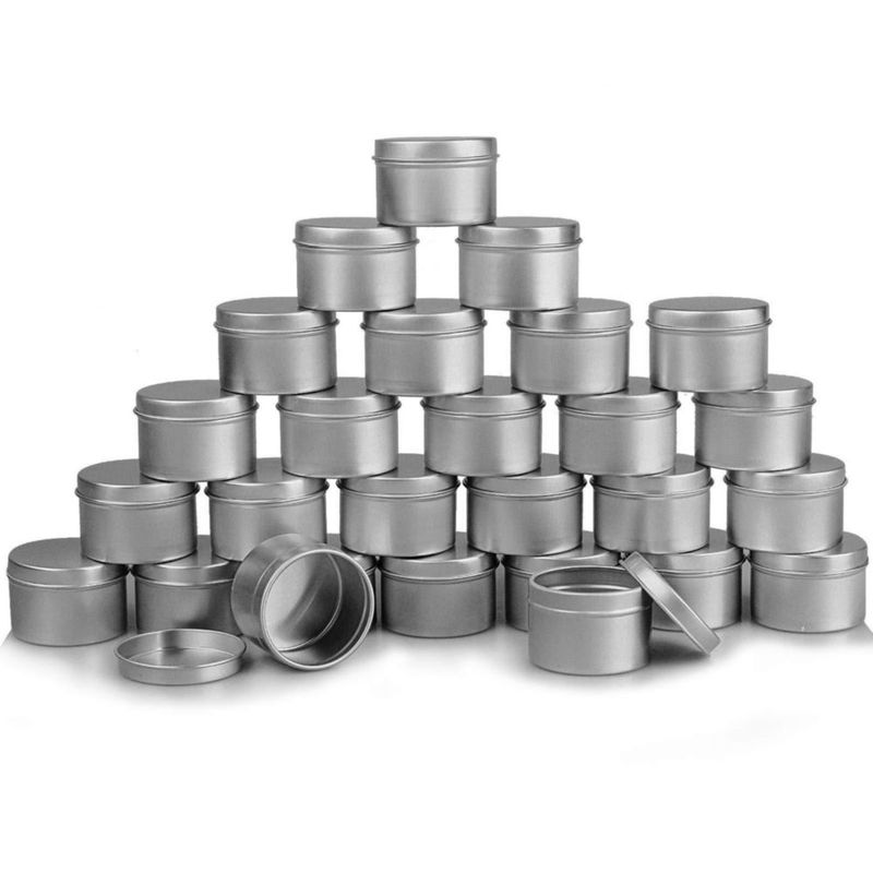 Latas de metal para velas DINGPAI 27 piezas 60 ml 2 oz con tapas