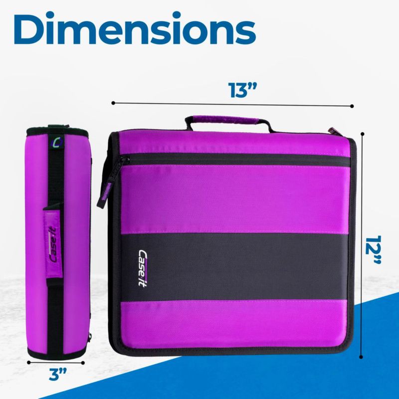 Carpeta de anillas Case it 350 hojas 5 cm morado intenso