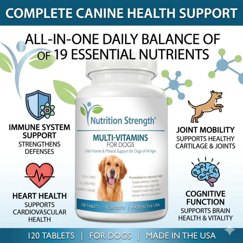Multivitamínicos Nutrition Strength para Perros - 120 Tabletas