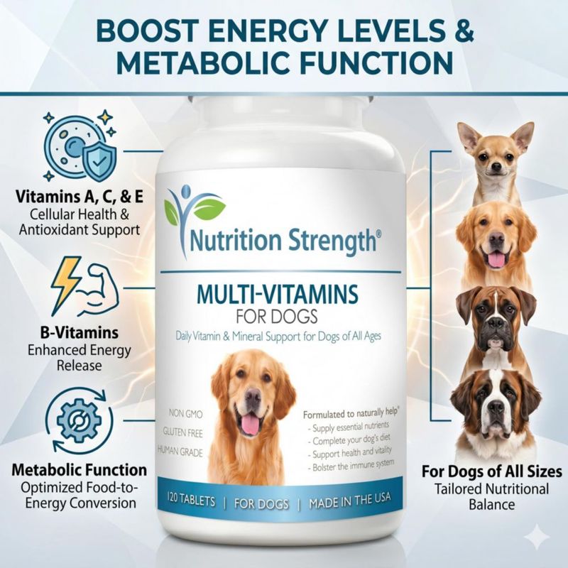 Multivitamínicos Nutrition Strength para Perros - 120 Tabletas