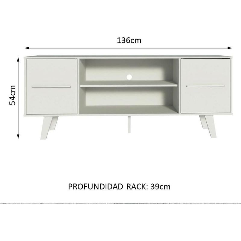 Mueble mesa para tv rack copenhaguen madesa hasta 55'' bb
