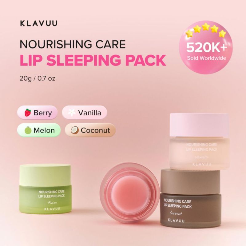 Bálsamo Labial KLAVUU Mascarilla Nocturna de Bayas y Vainilla