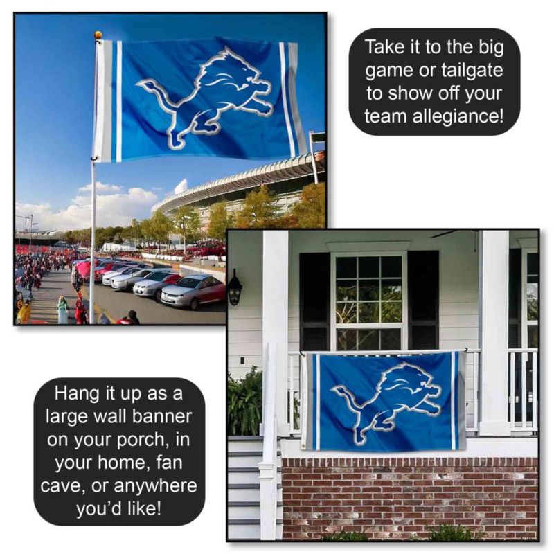 Bandera WinCraft Detroit Lions 91 cm x 152 cm