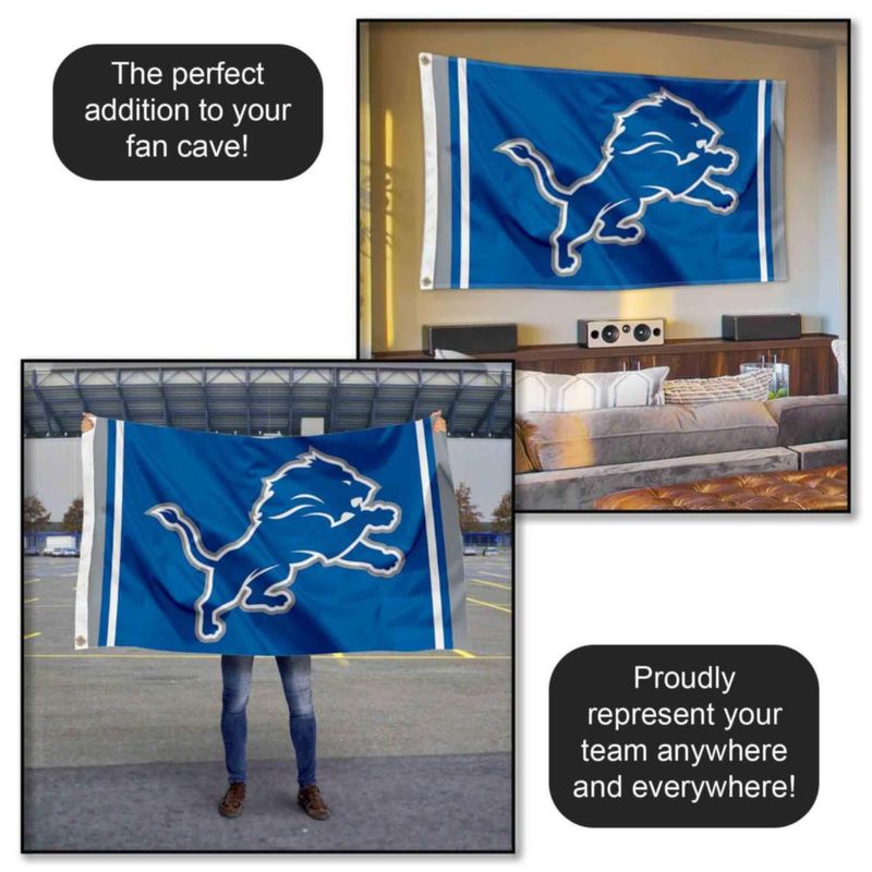 Bandera WinCraft Detroit Lions 91 cm x 152 cm