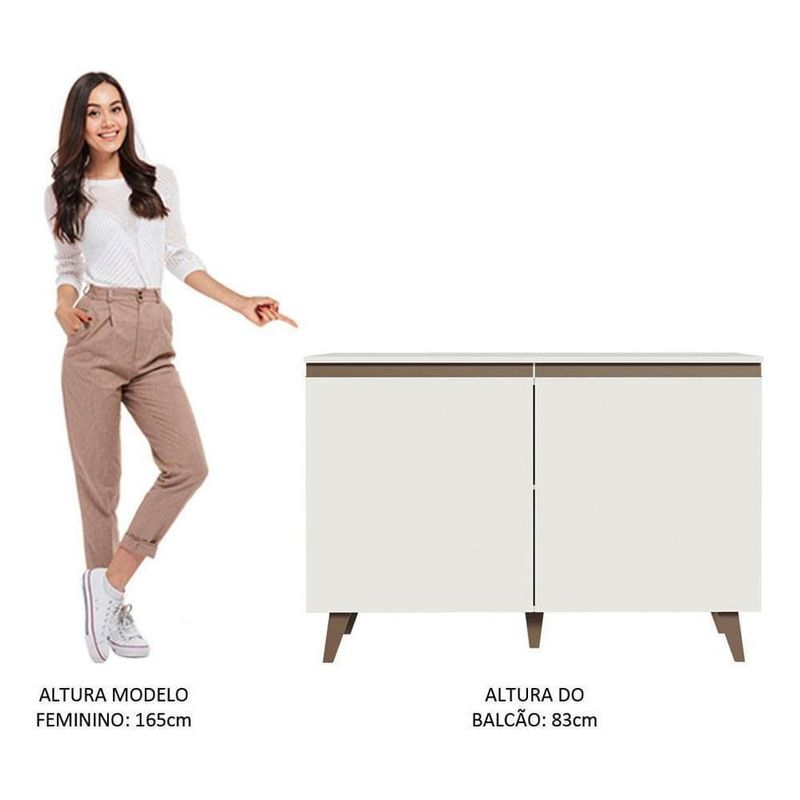 Gabinete bajo bufetera madesa reims 120cm con encimera mc