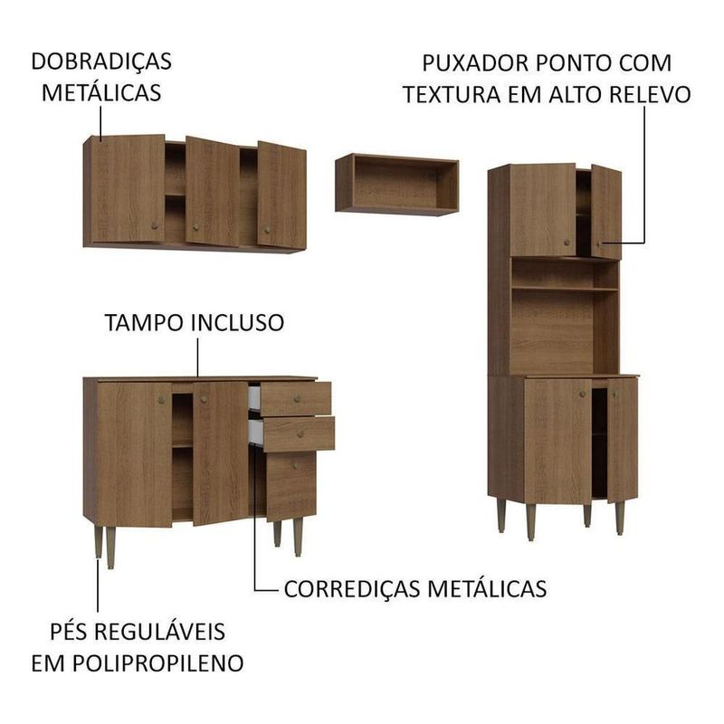 Cocina integral completa modular madesa gourmet 235cm mm 01