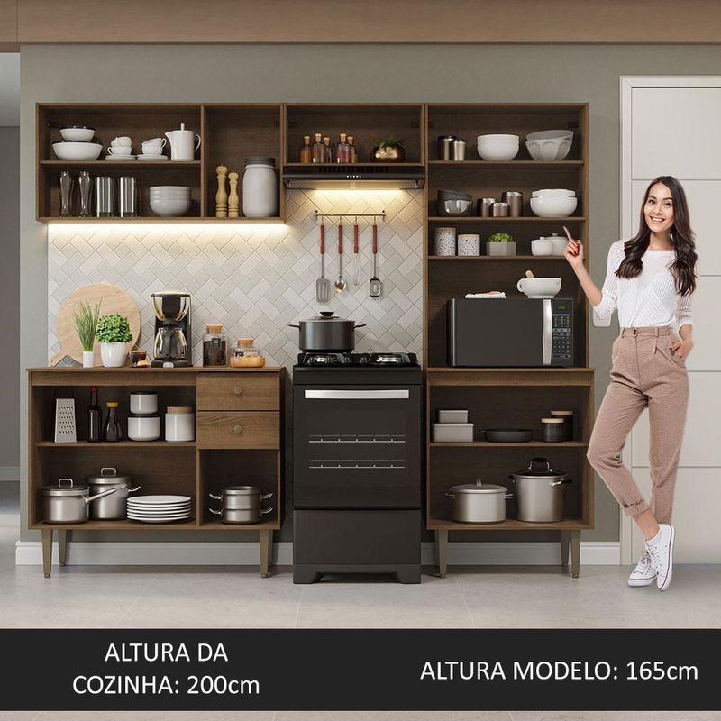 Cocina integral completa modular madesa gourmet 235cm mm 01