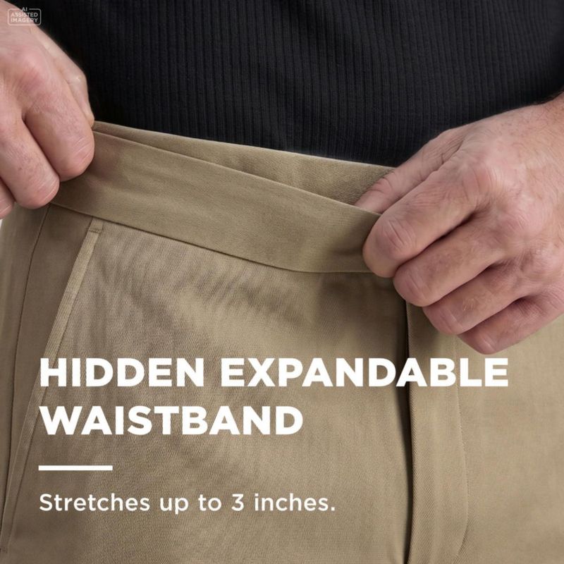 PANTALONES Haggar Corte Clásico sin planchar Caqui