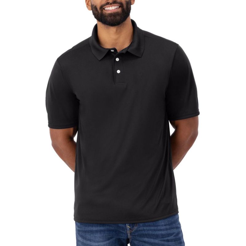 Camisa Polo Hanes Negra Talla Grande (US) Cooldri Performance