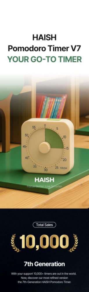 Temporizador HAISH 60 minutos rosa con función de pausa magnética