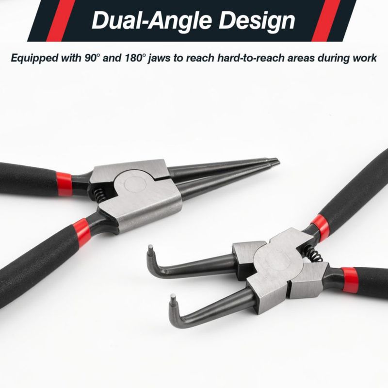 Juego de alicates Doaho 18 cm 4 piezas para anillos de retención
