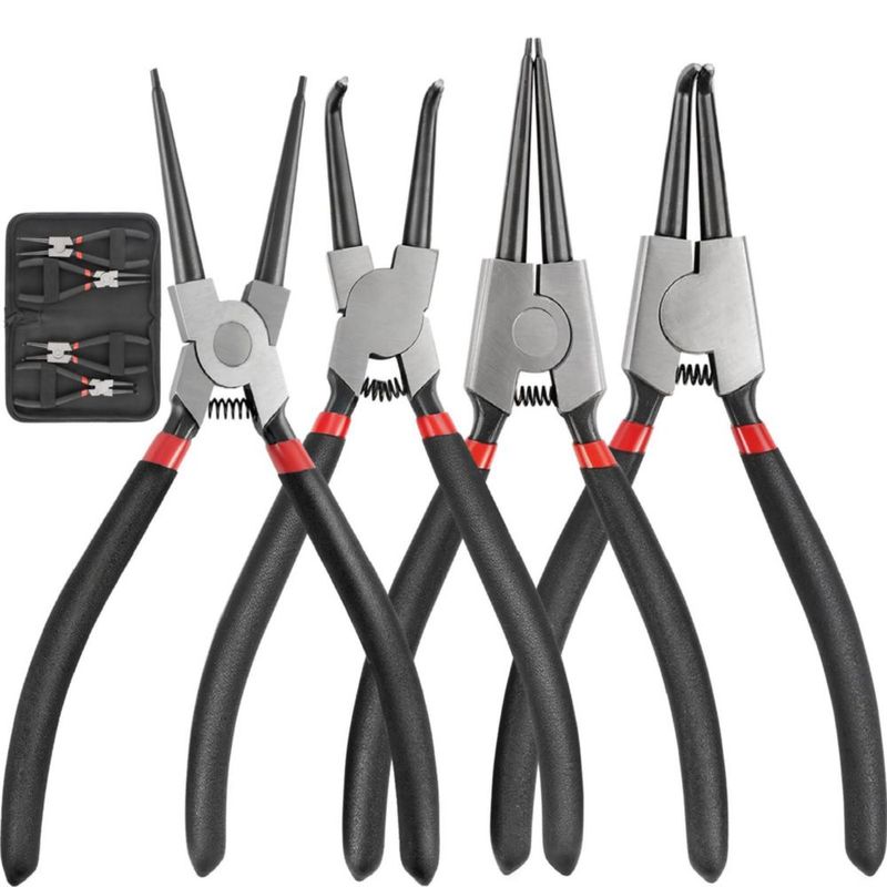 Juego de alicates Doaho 18 cm 4 piezas para anillos de retención