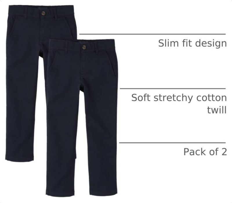 PANTALONES The Children's Place talla 8 color azul marino – pack de 2