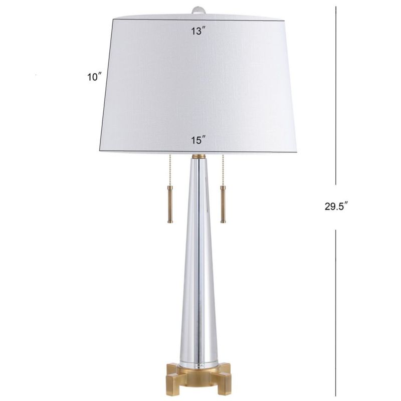 Lámpara de mesa JONATHAN Y 75 cm Clara/Dorado latón