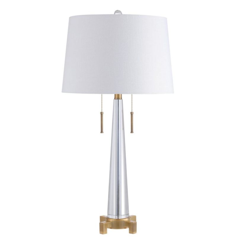 Lámpara de mesa JONATHAN Y 75 cm Clara/Dorado latón
