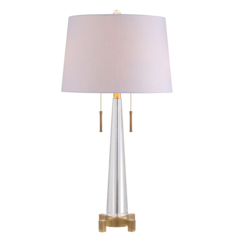 Lámpara de mesa JONATHAN Y 75 cm Clara/Dorado latón