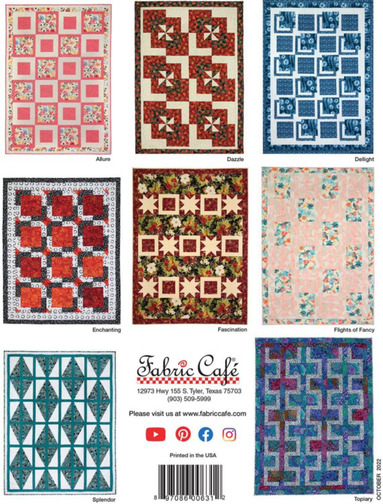 Patrón de Costura Fabric Café – Libro de Colchas de 3 Yardas