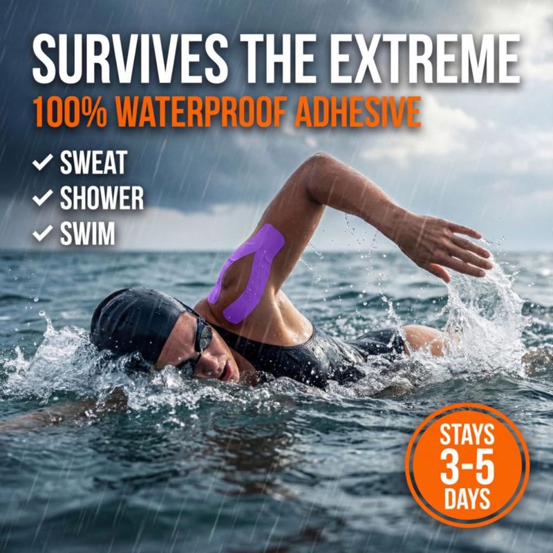 Cinta de Kinesiología WINIOM 5 cm x 98 m Impermeable Índigo
