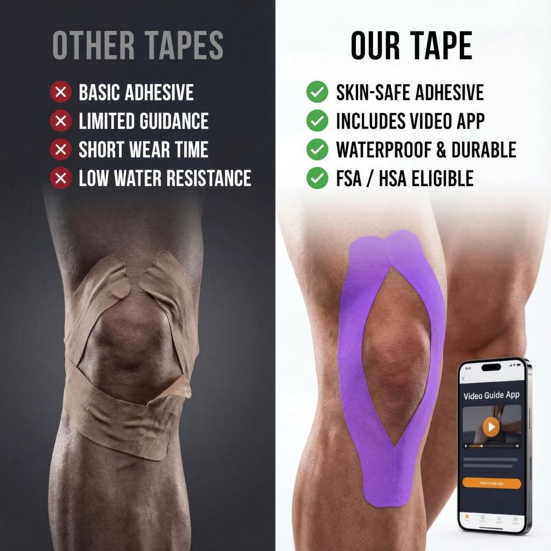 Cinta de Kinesiología WINIOM 5 cm x 98 m Impermeable Índigo