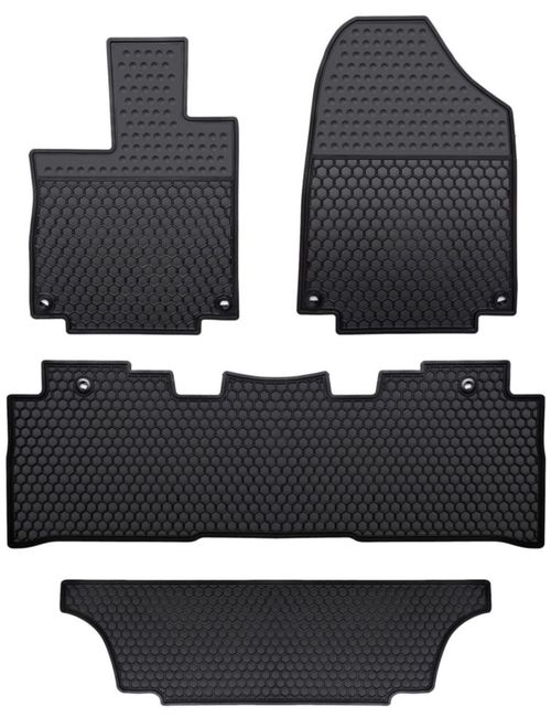 Alfombrillas de goma para Honda Odyssey 2018-2025 Lwope color negro