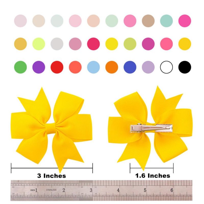 Clip para el cabello Babymatch 8 cm lazos de cinta tipo espiral juego de 60 piezas