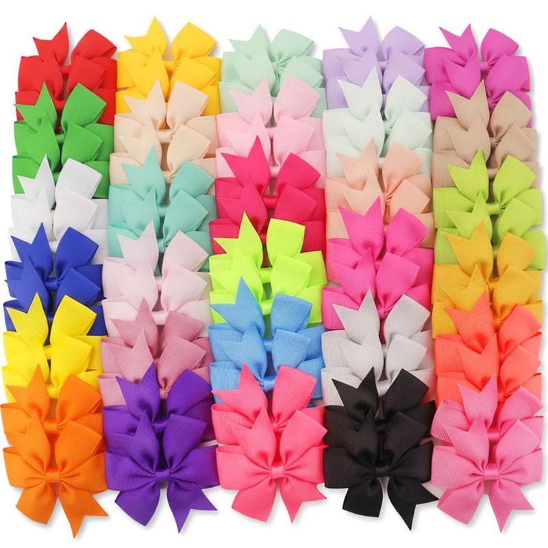 Clip para el cabello Babymatch 8 cm lazos de cinta tipo espiral juego de 60 piezas