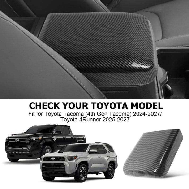 Cobertura de reposabrazos frani Tacoma/4Runner 24‑27 de fibra de carbono
