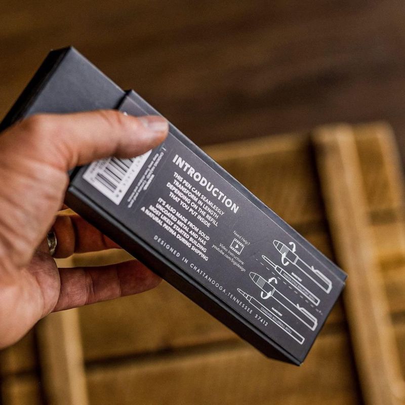 Bolígrafo BIG IDEA DESIGN Ti Pocket Pro Titanio Negro