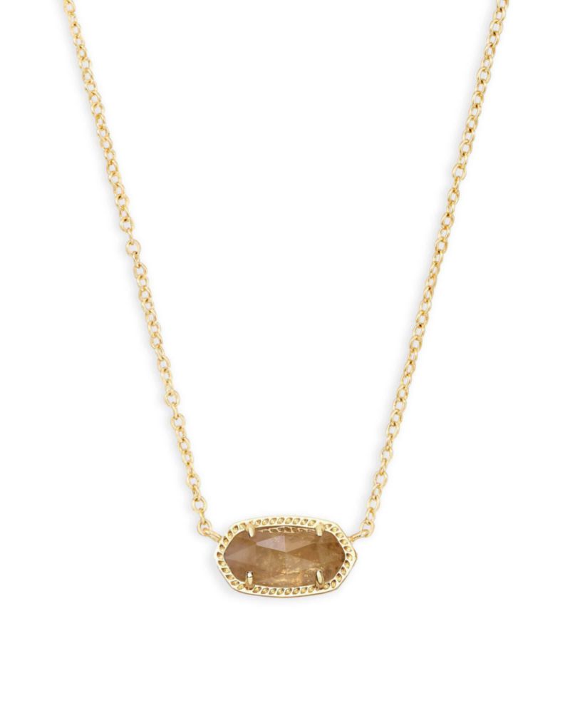 Collar Kendra Scott Elisa 15" con citrino bañado en oro