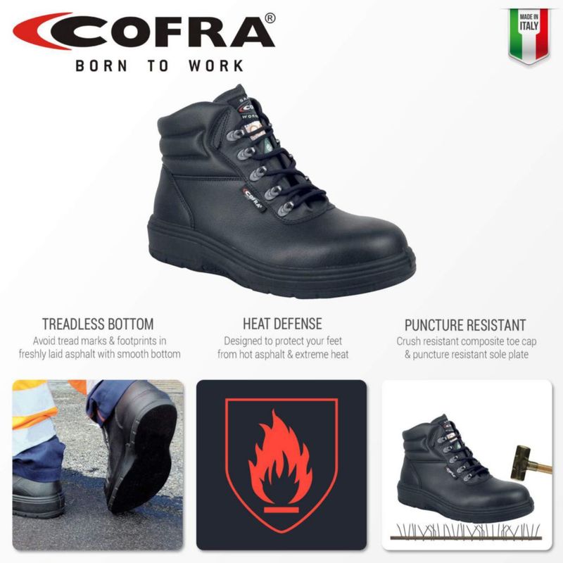 BOTAS DE SEGURIDAD COFRA 82020-CU0.W10 Asfalto EH PR Negro
