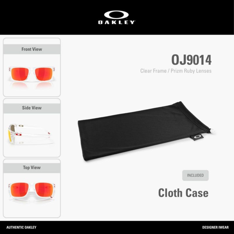 Gafas de sol Oakley 50 mm con lentes Prizm Ruby y montura transparente