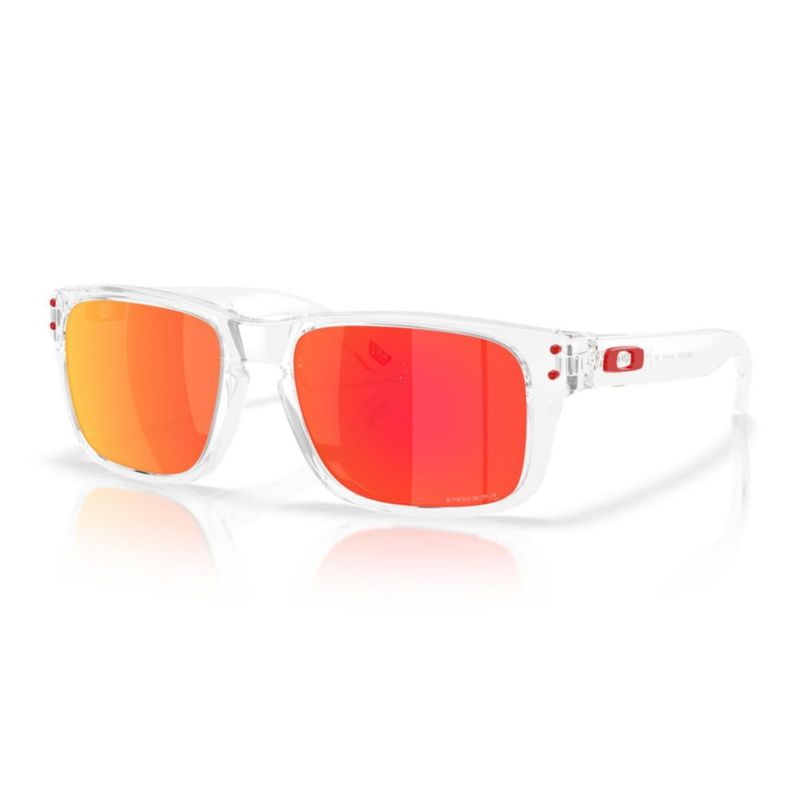 Gafas de sol Oakley 50 mm con lentes Prizm Ruby y montura transparente