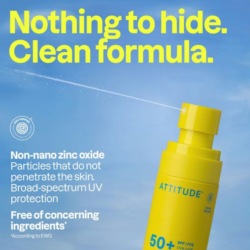 Protector solar en spray BIO SPECTRA ATTITUDE 85 g SPF 50 sin fragancia