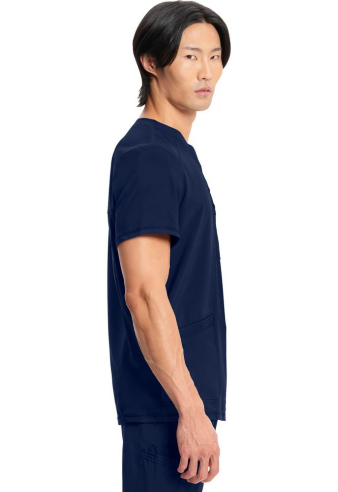 Blusa Cherokee Cuello en V con 3 Bolsillos y Estiramiento 360°