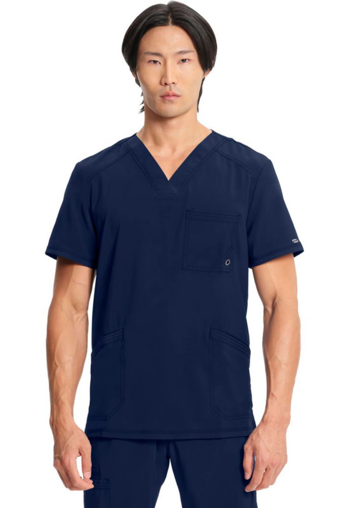 Blusa Cherokee Cuello en V con 3 Bolsillos y Estiramiento 360°