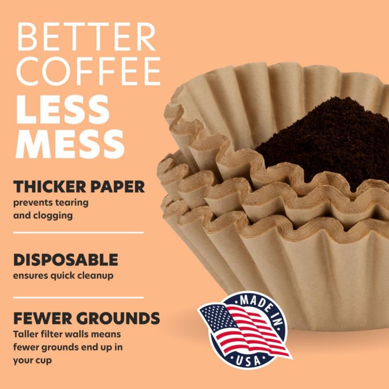 Filtros de Café Tupkee 600 Unidades sin Blanquear Fabricados en EE. UU.