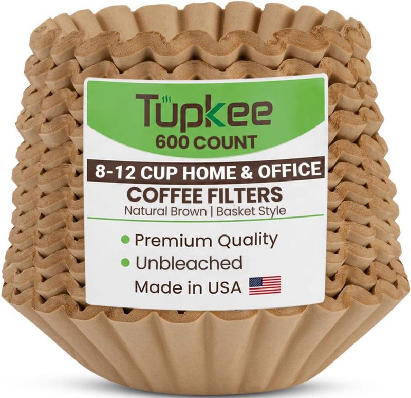 Filtros de Café Tupkee 600 Unidades sin Blanquear Fabricados en EE. UU.