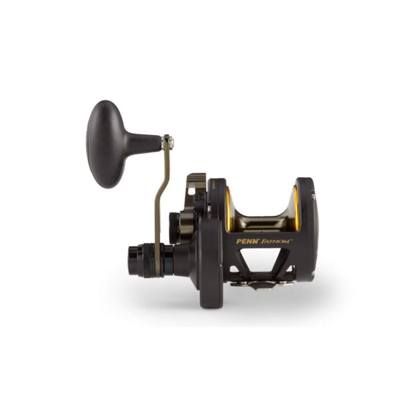 Carrete de pesca PENN Fathom 30LD2 negro con detalles dorados