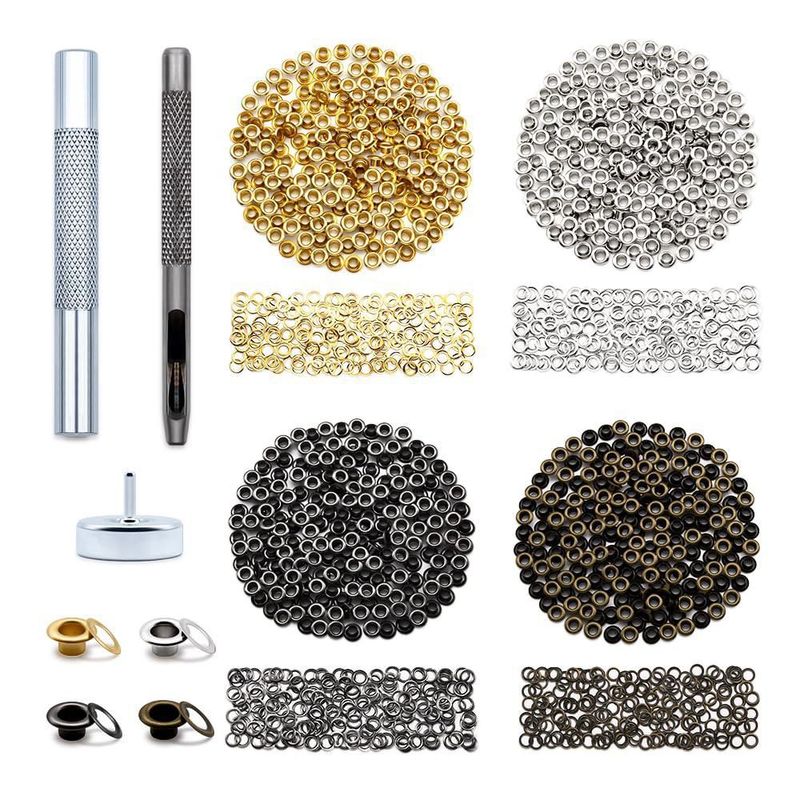 Kit de ojales SEMINI 800 piezas 45 mm – 4 colores con herramienta