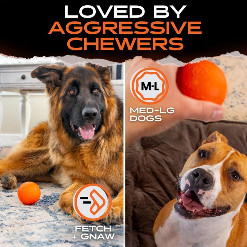Pelota para Perro Monster K9 7 cm Indestructible Naranja