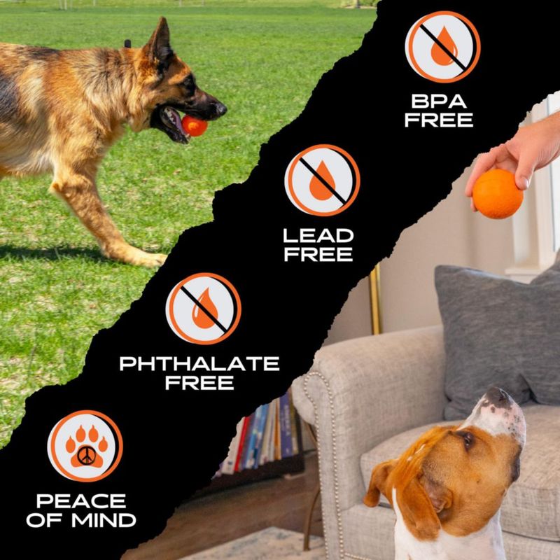Pelota para Perro Monster K9 7 cm Indestructible Naranja
