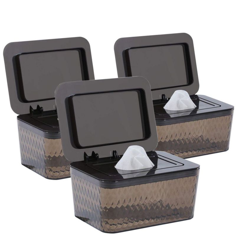 Dispensador de toallitas HSWT Pack de 3 Antipolvo y antideslizante