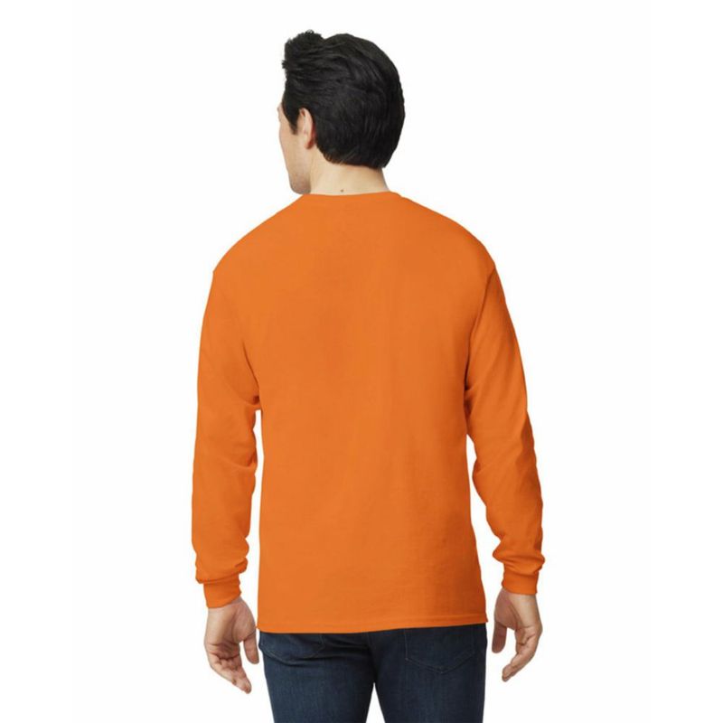 CAMISETA Gildan G2400 Manga Larga Pack de 10 Naranja Seguridad XL