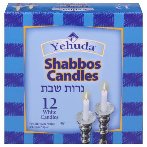 Velas Yehuda 12 unidades 3 h Shabat blancas