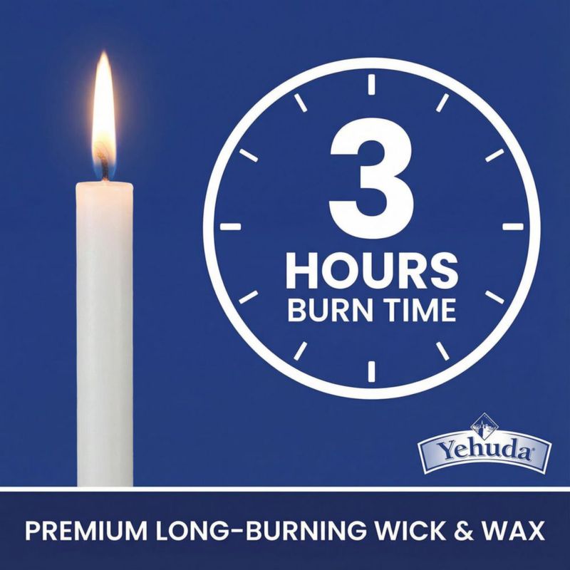 Velas Yehuda 12 unidades 3 h Shabat blancas