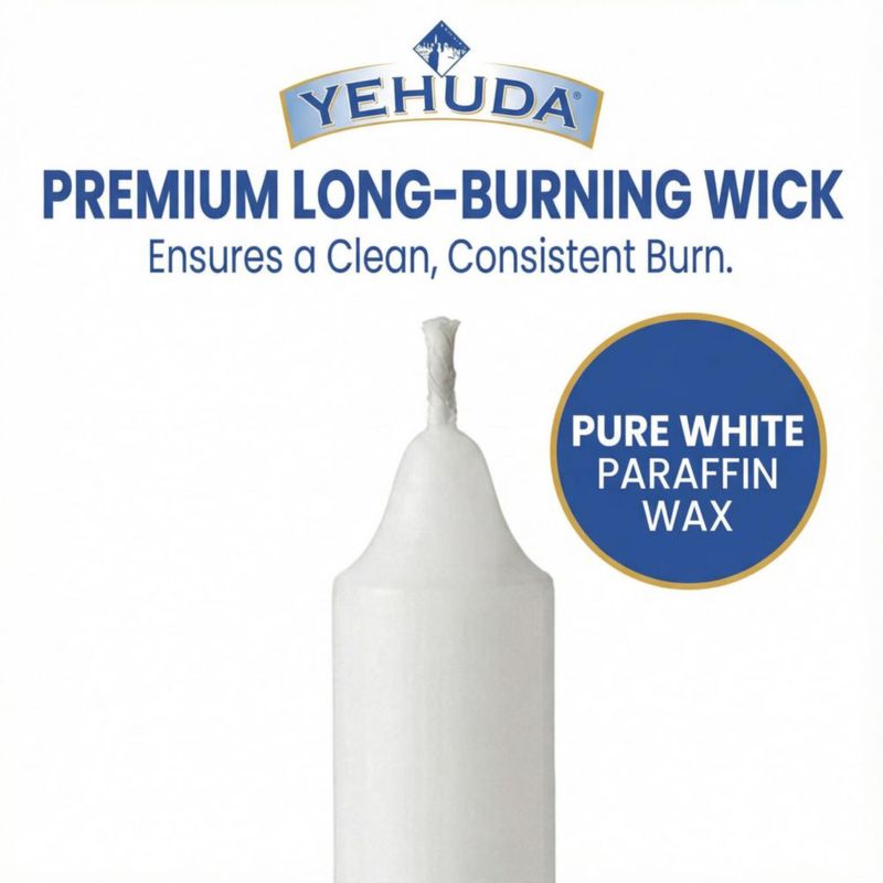 Velas Yehuda 12 unidades 3 h Shabat blancas