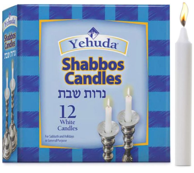 Velas Yehuda 12 unidades 3 h Shabat blancas